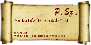 Porkoláb Szebáld névjegykártya